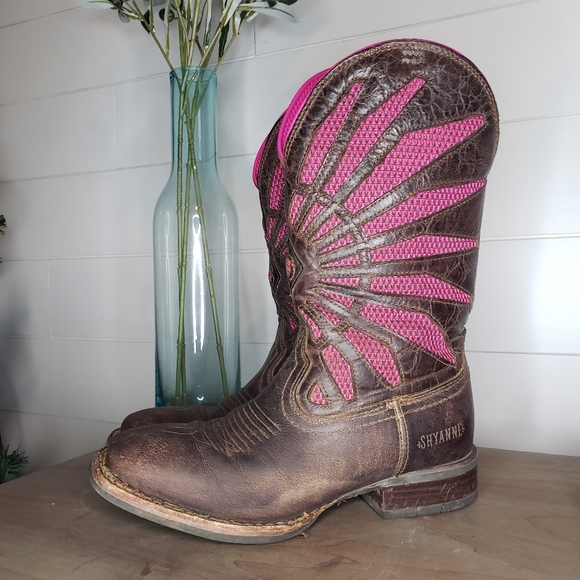 Shyanne Shoes - Shyanne Women's Xero Gravity Mesh Panel Western Boots - Square Toe Size 7